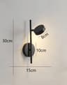 Nordic Simple Adjustable Metal LED Wall Lamp Rotatable Sconce In Gold  Black For Bedroom  Study 7