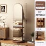 MultiFunction Rotating FullLength Floor Mirror With BuiltIn Coat Rack 7