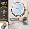 Wall Mounted Extending Folding LED Makeup Mirror With 3X Magnification 8