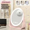 Portable LED Lighted Vanity Makeup Mirror With Touch Dimming  3X Magnifier 8