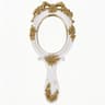 Portable Handheld Metal Beauty Mirror With Vintage Rose Embossing  Desktop Stand 7