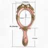 Portable Handheld Metal Beauty Mirror With Vintage Rose Embossing  Desktop Stand 8
