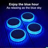 HeavyDuty Solar Deck  Driveway Dock Lights 4 Pack  Blue LED IP68 Waterproof 7