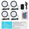 MultiPack 5V RGB LED Puck Cabinet Lights With 24Key Remote  USB Kit 8