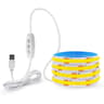 5V USB Touch Dimmer COB LED Strip Light Flexible Linear Tape Ribbon 6