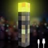 MC Game Brownstone Torch LED Night Light USB Rechargeable Bedroom Table  Wall Lamp 6