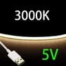 27mm UltraThin 5V USB COB LED Strip Light 480 LEDsm Flexible Linear Tape For PC  TV Backlight 8