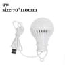 5V USBPowered LED Camping Light Bulb With 12m Cable  Battery Clip Line 3W12W 8