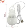 7W Portable USB Emergency LED Camping Light Bulb  Hanging Tent Lamp 9
