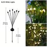 12 Pack Solar Firefly Lawn Lights 6810 LED Warm White  RGB Color Changing Garden Stakes 6