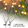 12 Pack Solar Firefly Lawn Lights 6810 LED Warm White  RGB Color Changing Garden Stakes 13
