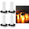 4 Pack Solar LED Mason Jar Torch Lights Flickering Flame Candle Hanging Lanterns 7