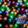 Solar Lotus Flower String Lights Double Layer Blossom Fairy Lamp For Outdoor Garden Fence Patio Chr 11