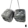 Long Hair Plush Dice Pendant Car Interior Hanging Ornament Hot Stamping Dot Cube Auto Accessory 11