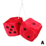 Long Hair Plush Dice Pendant Car Interior Hanging Ornament Hot Stamping Dot Cube Auto Accessory 8