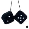 Long Hair Plush Dice Pendant Car Interior Hanging Ornament Hot Stamping Dot Cube Auto Accessory 6