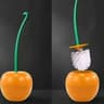 Creative Cherry Shape Toilet Brush And Holder Set Decorative Bowl Scrubber For Bathroom 9