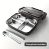 LeakProof Stainless Steel Lunch Box Bento Container With 34 Compartments For Students  Office Worke 8
