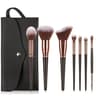 Hot Champagne Makeup Brushes Set Premium Foundation Powder Blush Eyeshadow Kabuki Beauty Tool Kit 7