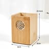 Solid Wood Multifunctional Pen Holder  Retro Desktop Organizer  Office Pencil Storage Box 7