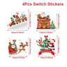 4Pcs Christmas Wall Switch Decal Set  Festive Santa  Elk Holiday Light Switch Covers 7