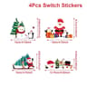4Pcs Christmas Wall Switch Decal Set  Festive Santa  Elk Holiday Light Switch Covers 6