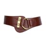 Womens PureColor Leather Waist Belt With Gold Buckle  Soft Adjustable Accent Belt For Dresses  Coat 12