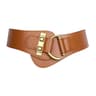 Womens PureColor Leather Waist Belt With Gold Buckle  Soft Adjustable Accent Belt For Dresses  Coat 13