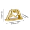 Gold Decorative Finger Heart Statue Bookends  Modern HeartShape Sculpture Book Supports For Bookshe 6