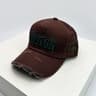 Distressed Letter Embroidered Retro Baseball Cap  Unisex Broken Style Streetwear Peaked Sun Hat 526 11