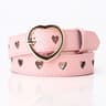 Womens Hollow Heart Pin Buckle Belt  Versatile Spring  Summer Faux Leather Waistband For Jeans  Dre 6