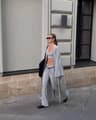 Hirsionsan UltraSoft Modal 3Piece Lounge Set  Casual Long Sleeve Cardigan High Waist Pants  Vest Ou 11