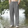 Mens Cotton Linen Beach Pants  Loose Casual Hawaiian Vacation Joggers  Summer Sweatpants 8