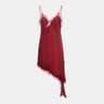 Satin Sexy Lace Spliced Short Sling Dress  Sleeveless Backless Asymmetric Party Mini Dress For Wome 17