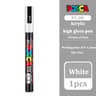 Uni Posca White Acrylic Paint Markers  Permanent Waterproof Fine  Medium Tip Art Pens PC1M  PC3M  P 7