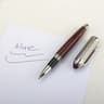 Luxury Business Deep Blue Oversized Metal Rollerball  Ballpoint Pen  Silver Clip  Smooth Blue Ink 11