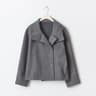 Womens Stand Collar Short Jacket  Elegant SingleBreasted Long Sleeve Spring Coat 9