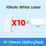 NIIMBOT Waterproof SelfAdhesive White Thermal Label Paper Rolls For D101 D11  D110 Printer 12