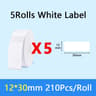 NIIMBOT Official White Thermal Label Sticker Rolls 3  5  10 Roll Bulk Value Bundles For D110 D101   16