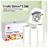 3 Rolls White Thermal Label Sticker Paper 50mm X 35m Waterproof Roll For Phomemo M02 M03AS Photo Pr 7