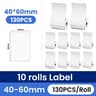 Official Phomemo M110 M220 M108 M200 M221 Thermal Label Paper Rolls White 40x30mm Sticker Set 14