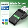 Android 14 AllInOne POS PDA Terminal With 58mm80mm Thermal Receipt Printer  NFC 8