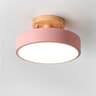 Nordic Wood FlushMount Ceiling Light  Modern Round Fixture For Hallway  Bedroom 9