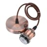 Vintage Antique Copper E27 Pendant Light Cord Kit  Hanging Metal Lamp Holder 8