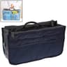 Aura Travel Multi Function Double Zipper Cosmetic Bag And Thickened Purse Organizer Insert 2