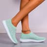Women Breathable Mesh Crystal Flats Plus Size Soft Sole Sports Shoes 9
