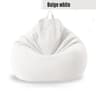 Cotton Linen Bean Bag Chair Cover Unfilled Pouf Ottoman Floor Lounger 5