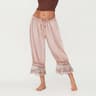 Womens High Waist Cropped Bloomers With Lace Detail And Drawstring Fit 6