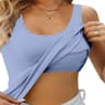 Women Tank Top With Built In Bra Sleeveless Camisole Plus Size 12