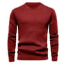 Mens Casual Crew Neck Sweatshirt Solid Color Long Sleeve Top 9